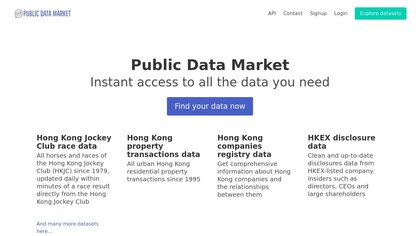 Public Data Market screenshot