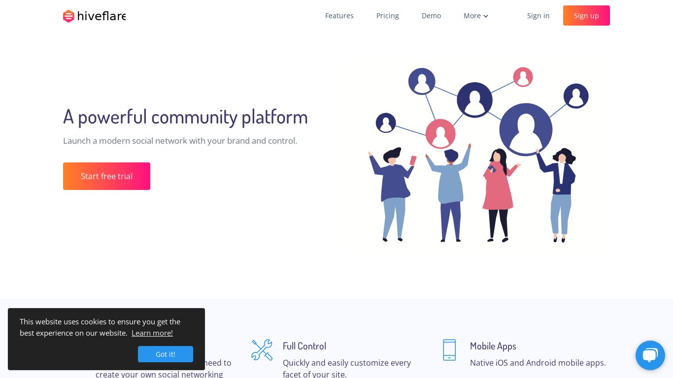 Hiveflare Landing page