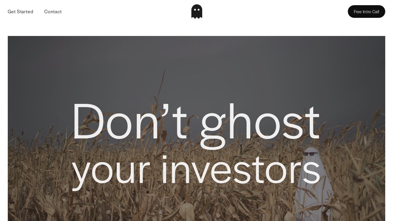 Ghosted.boo Landing page