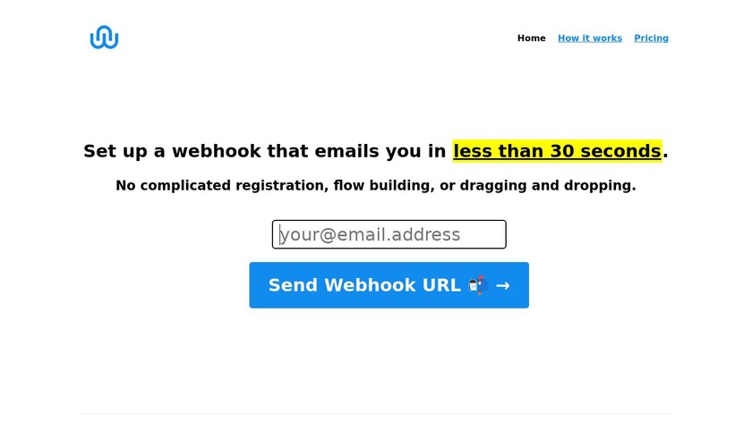 Webhooked.email Landing Page
