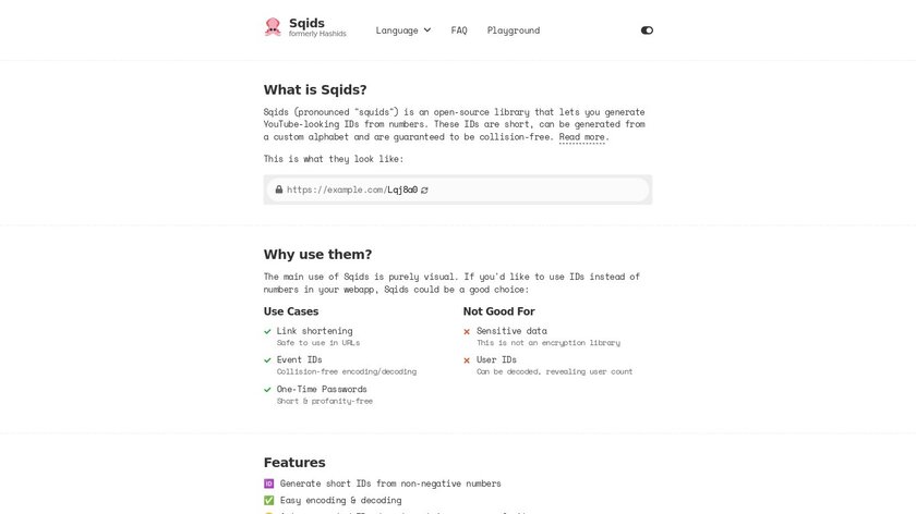 Sqids Landing Page