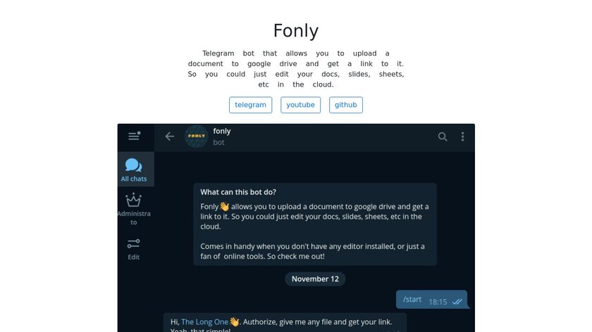 Fonlybot.xyz Landing Page