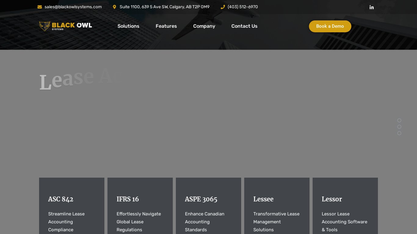 Black Owl Systems Landing page