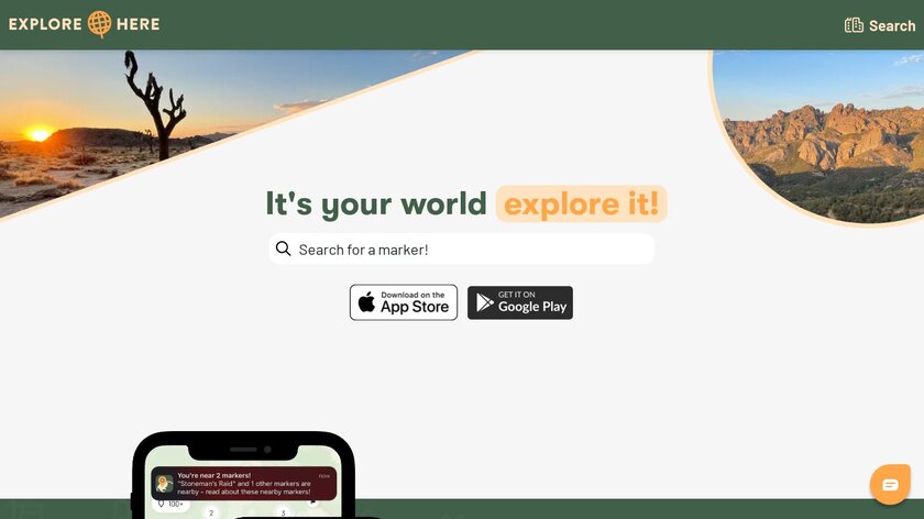 Explore Here Landing Page