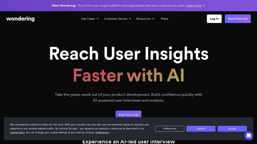 Wondering Landing Page
