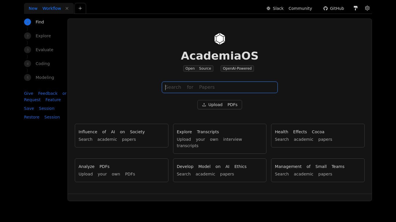 AcademiaOS Landing page