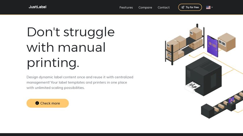 JustLabel Landing Page