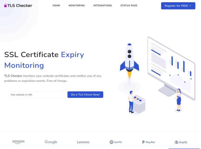 TLS Checker Landing Page