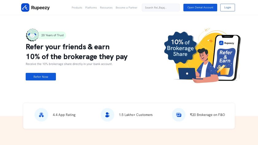 Rupeezy Landing Page