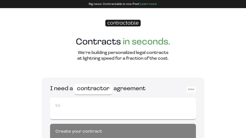Contractable Landing Page