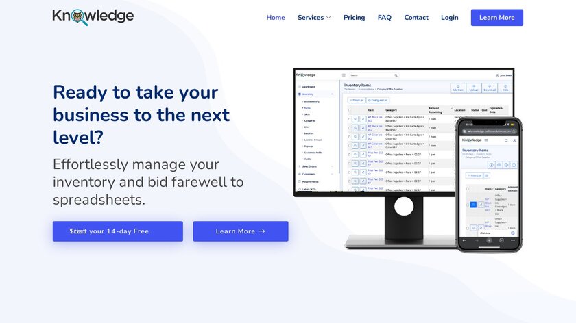Knowledge ERP Landing Page