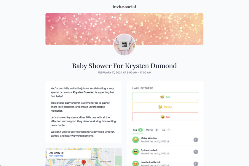 Invite.social Landing Page