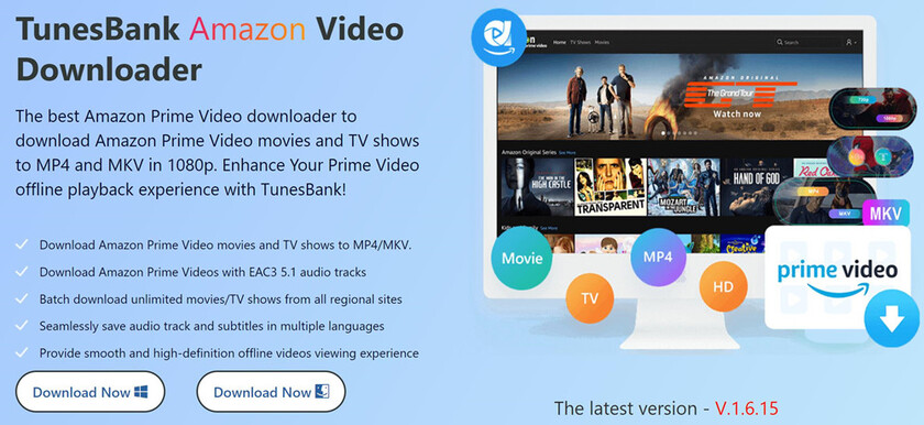 TunesBank Amazon Video Downloader Landing Page
