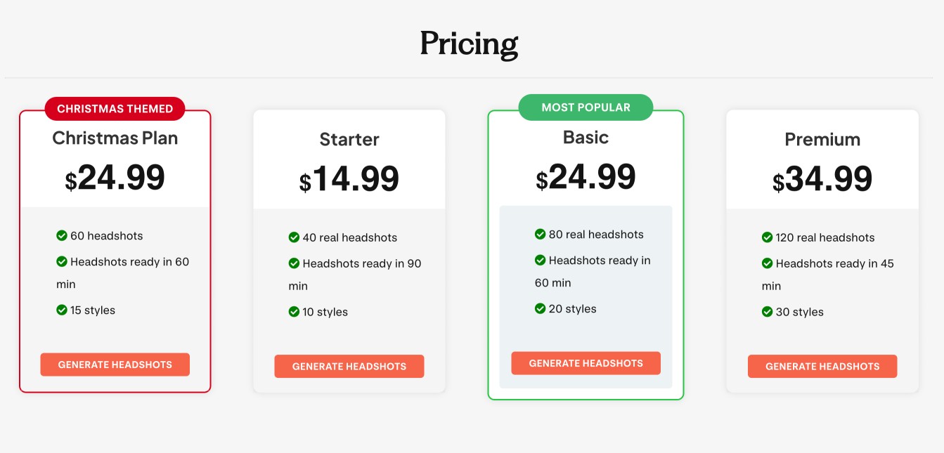 GetAlter.AI Pricing page
