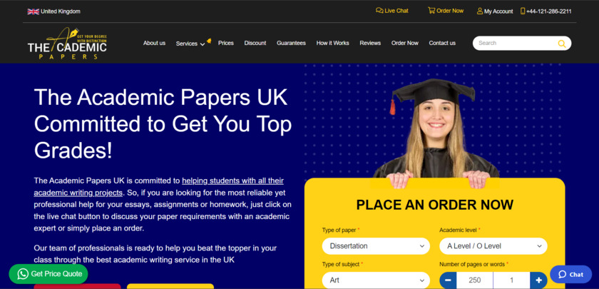 The Academic Papers UK Landing Page