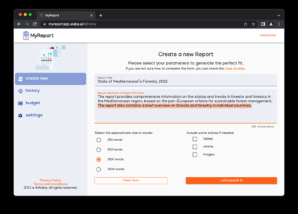 MyReport screenshot