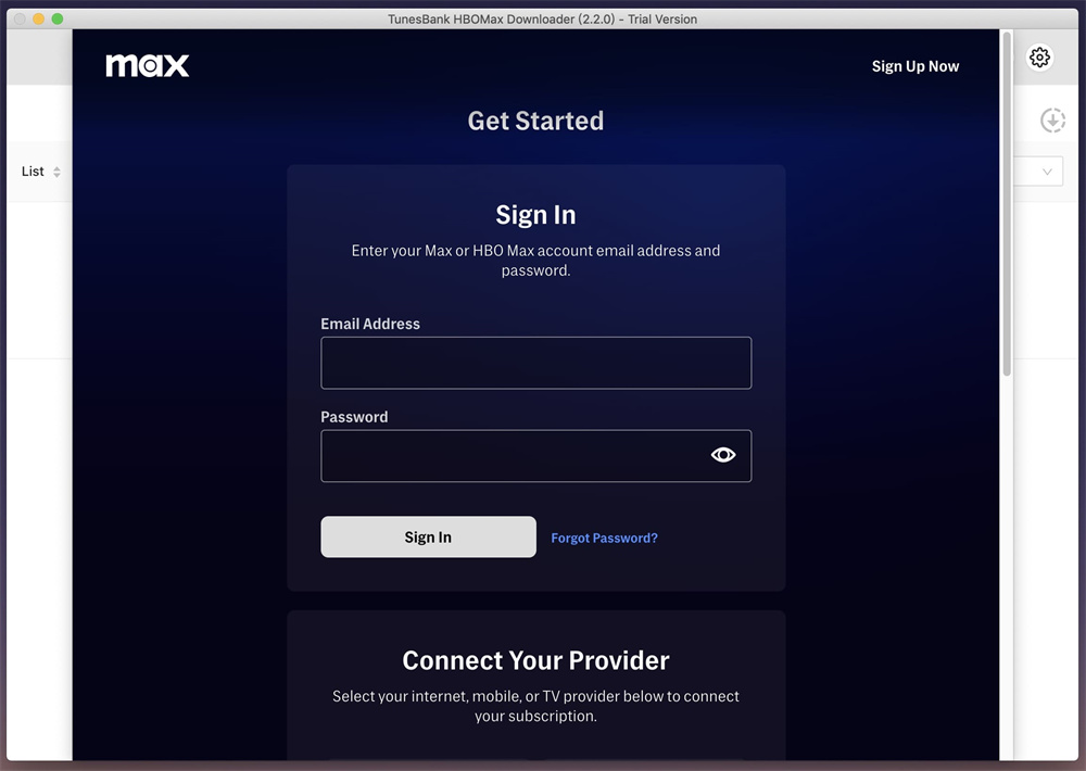 TunesBank HBO Max Video Downloader log into hbo max account