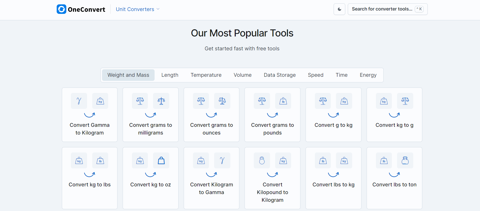 OneConvert Our Popular Tools