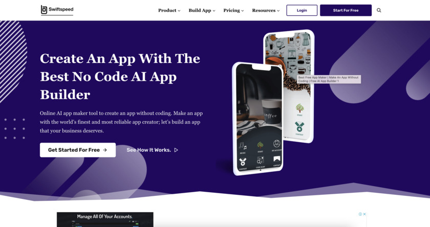 Swiftspeed App Landing Page