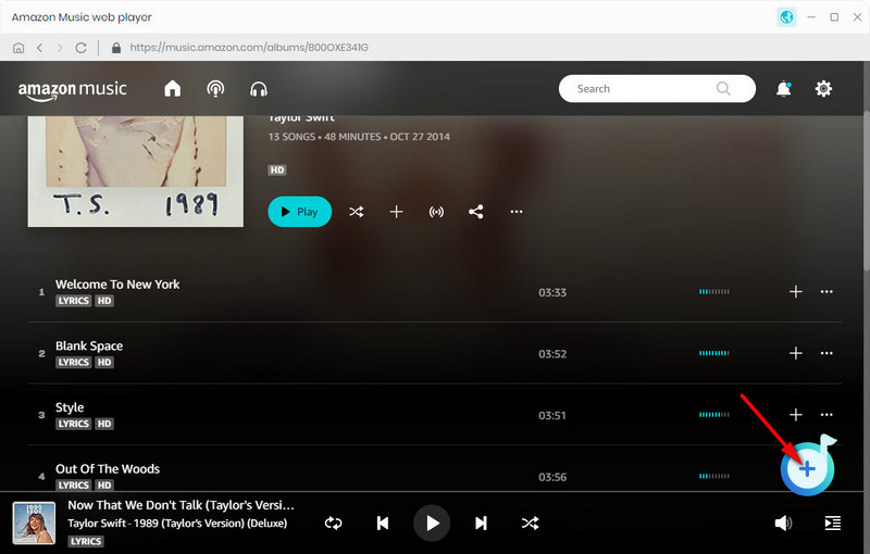 TuneBoto Amazon Music Converter add songs