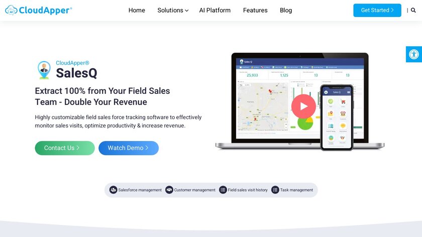 CloudApper SalesQ Landing Page