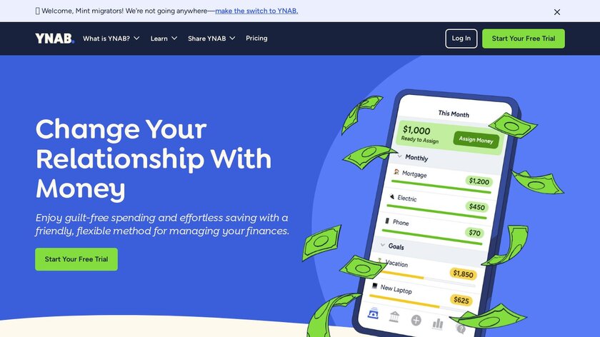 YNAB Landing Page