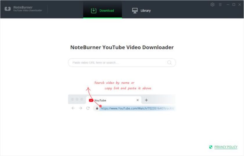 NoteBurner YouTube Video Downloader Landing Page