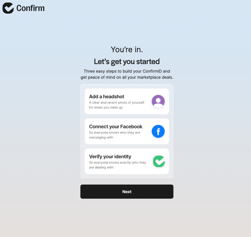 goConfirm Landing Page