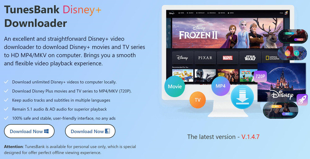 TunesBank Disney Plus Video to MP4