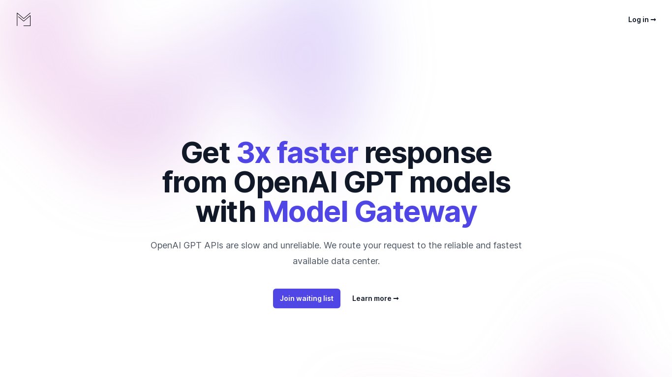 Model Gateway Landing page