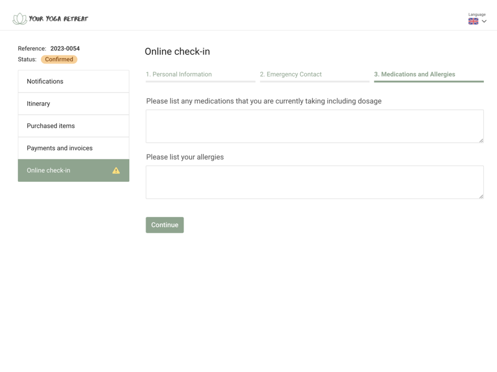 Bookinglayer Customer Portal