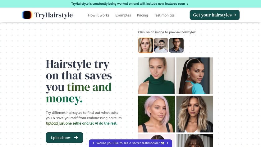 TryHairstyle Landing Page