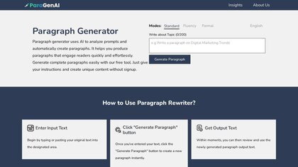 Paragraph-Generator.com screenshot