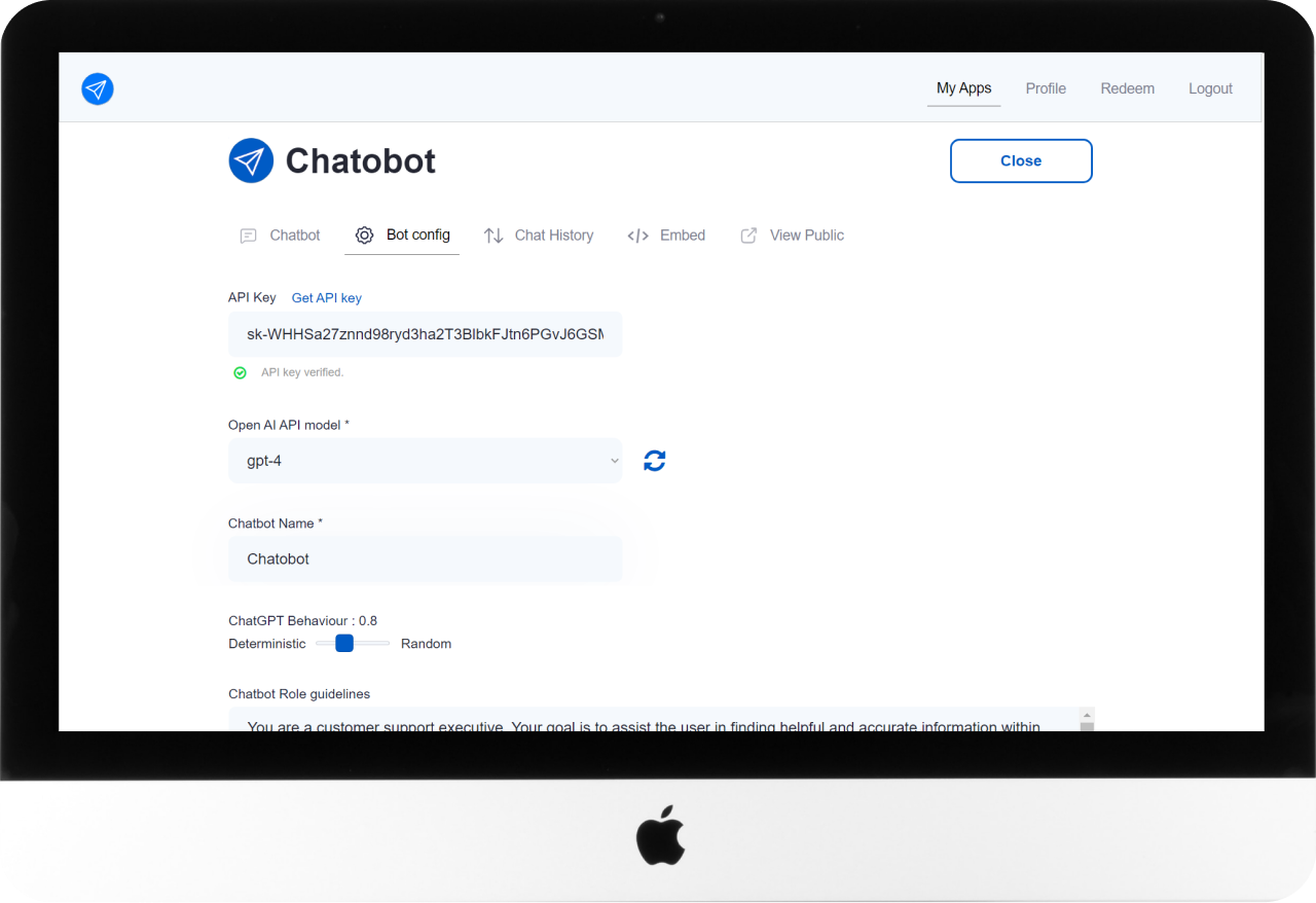 Chatobot.ai Bot Config
