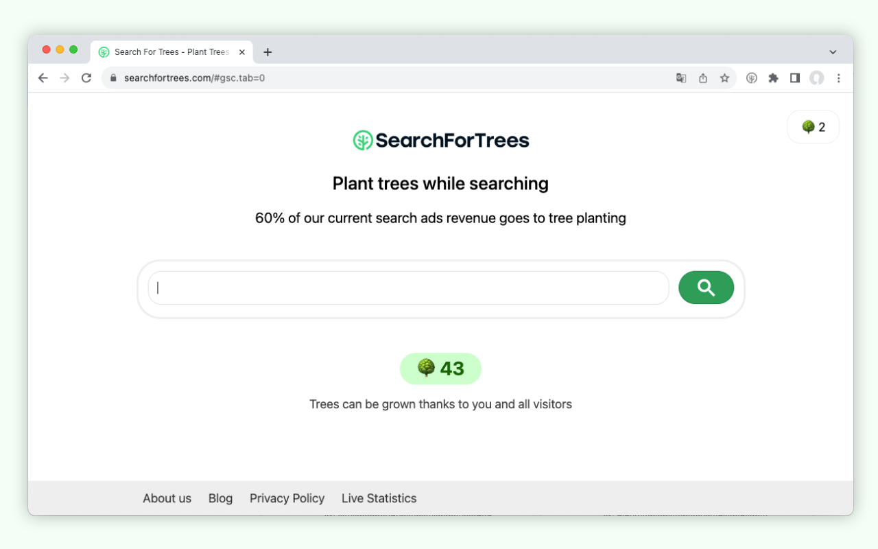 Search For Trees Search Engine That Plants Trees While Searching Online