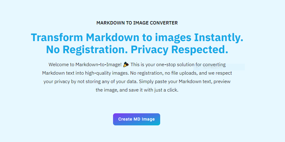 Markdown-to-Image main feature