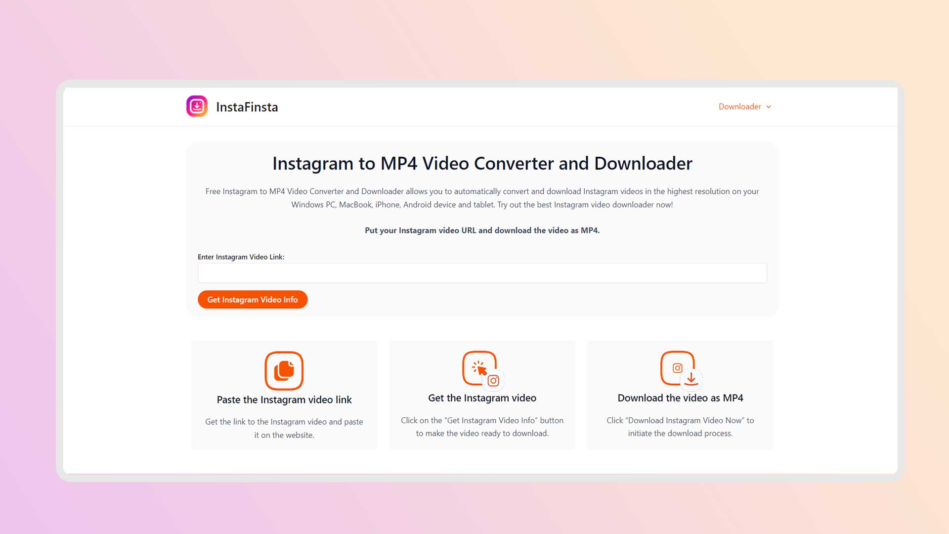 InstaFinsta App InstaFinsta - Instagram Video Downloader