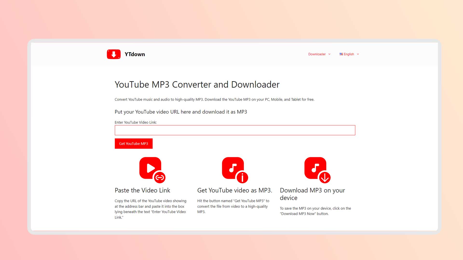 YTdown Ytdown - YouTube MP3 Downloader
