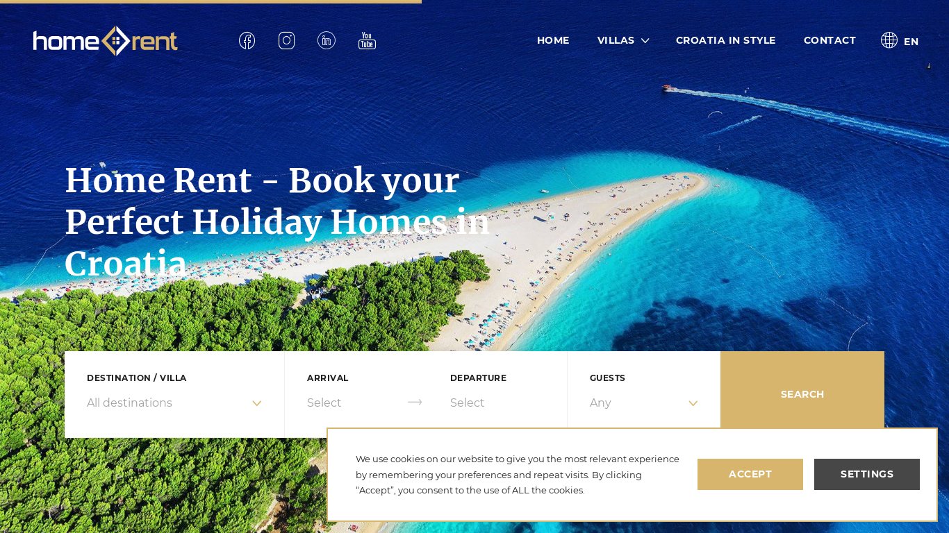 HomeRent Agency Landing page