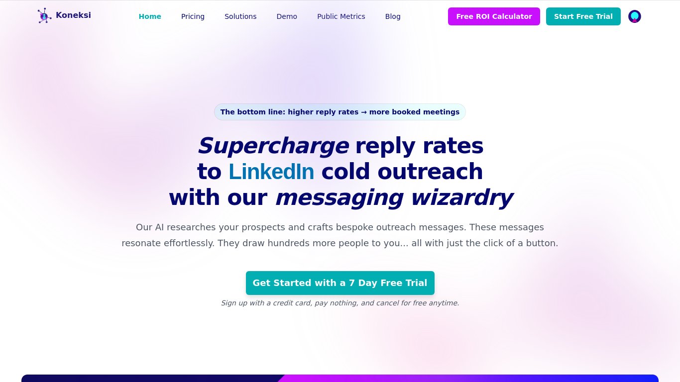 Koneksi Landing page