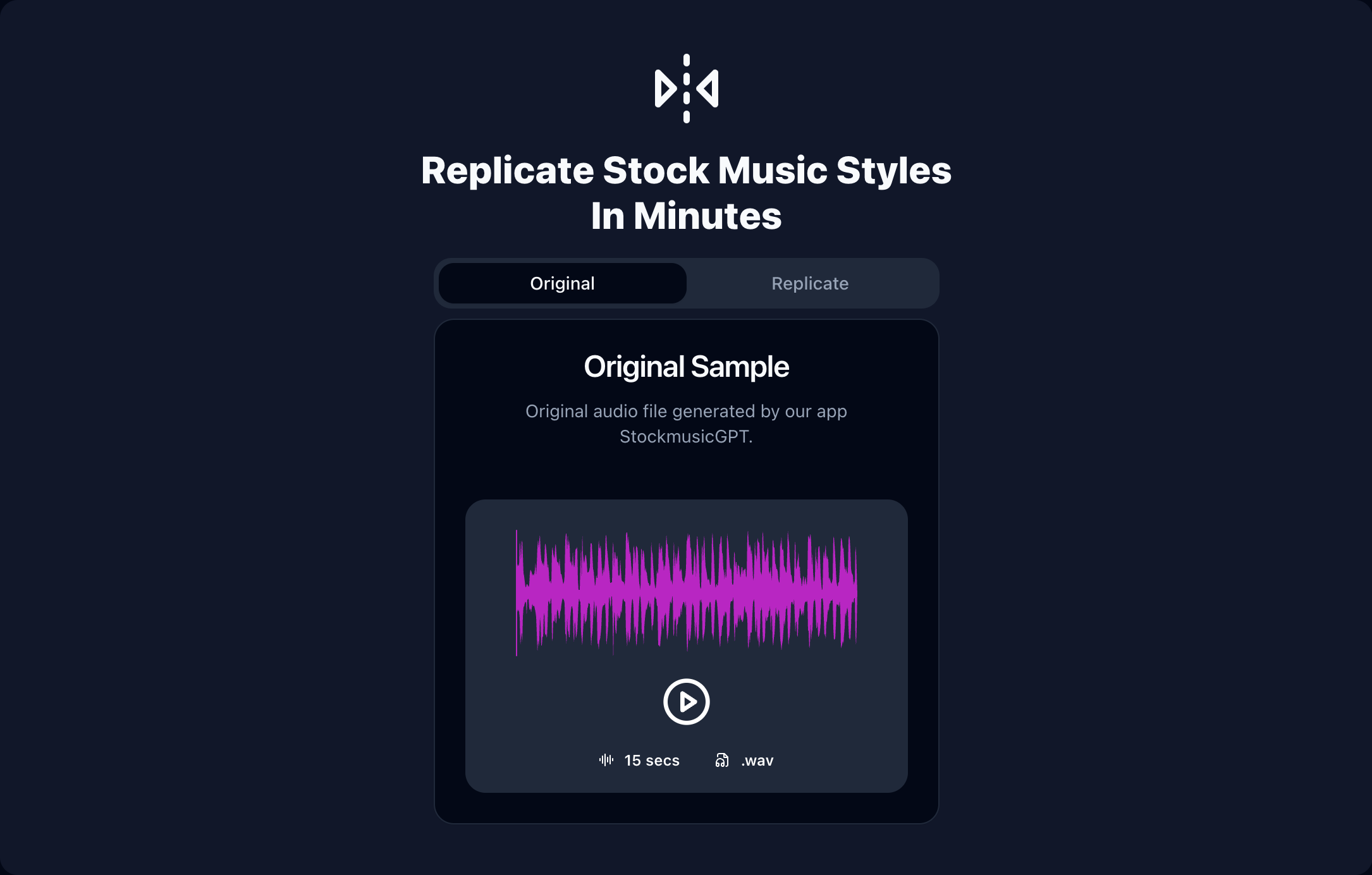 StockmusicGPT Replicate