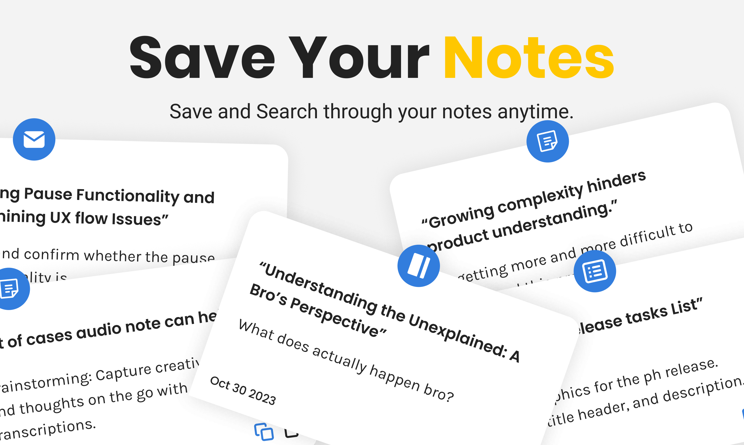 Audio Notes AI Save your Notes