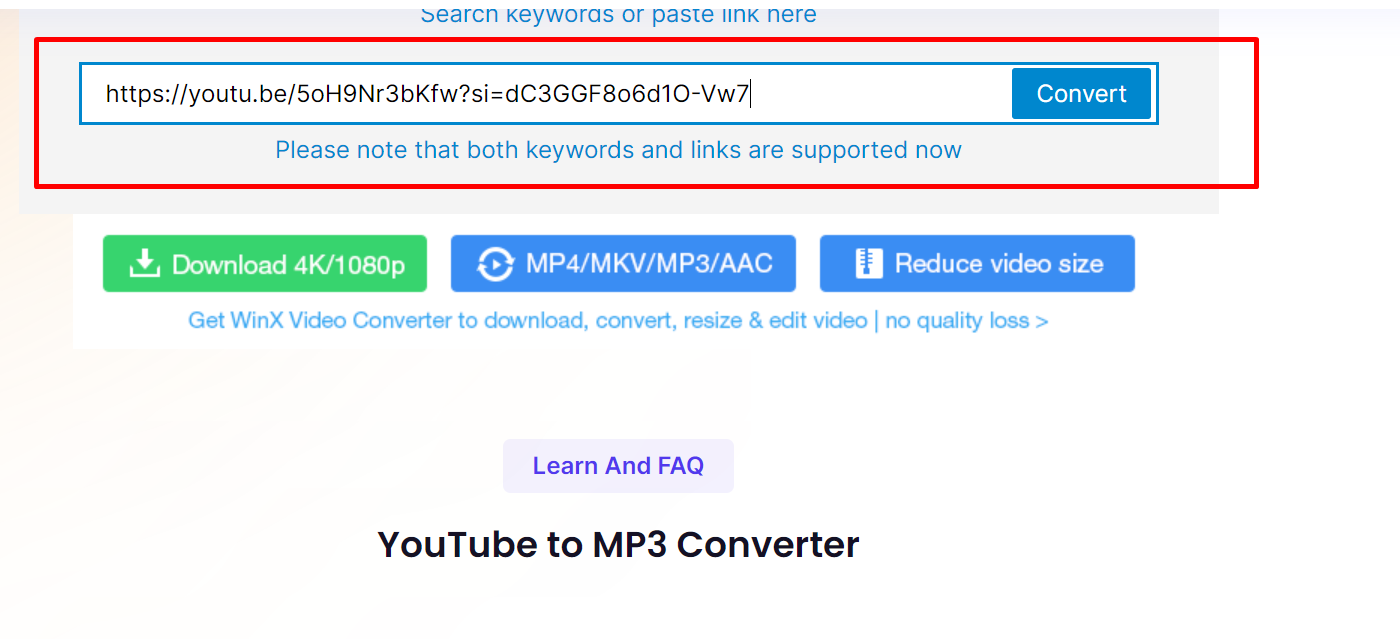 YTMP3.ING Add Youtube URL
