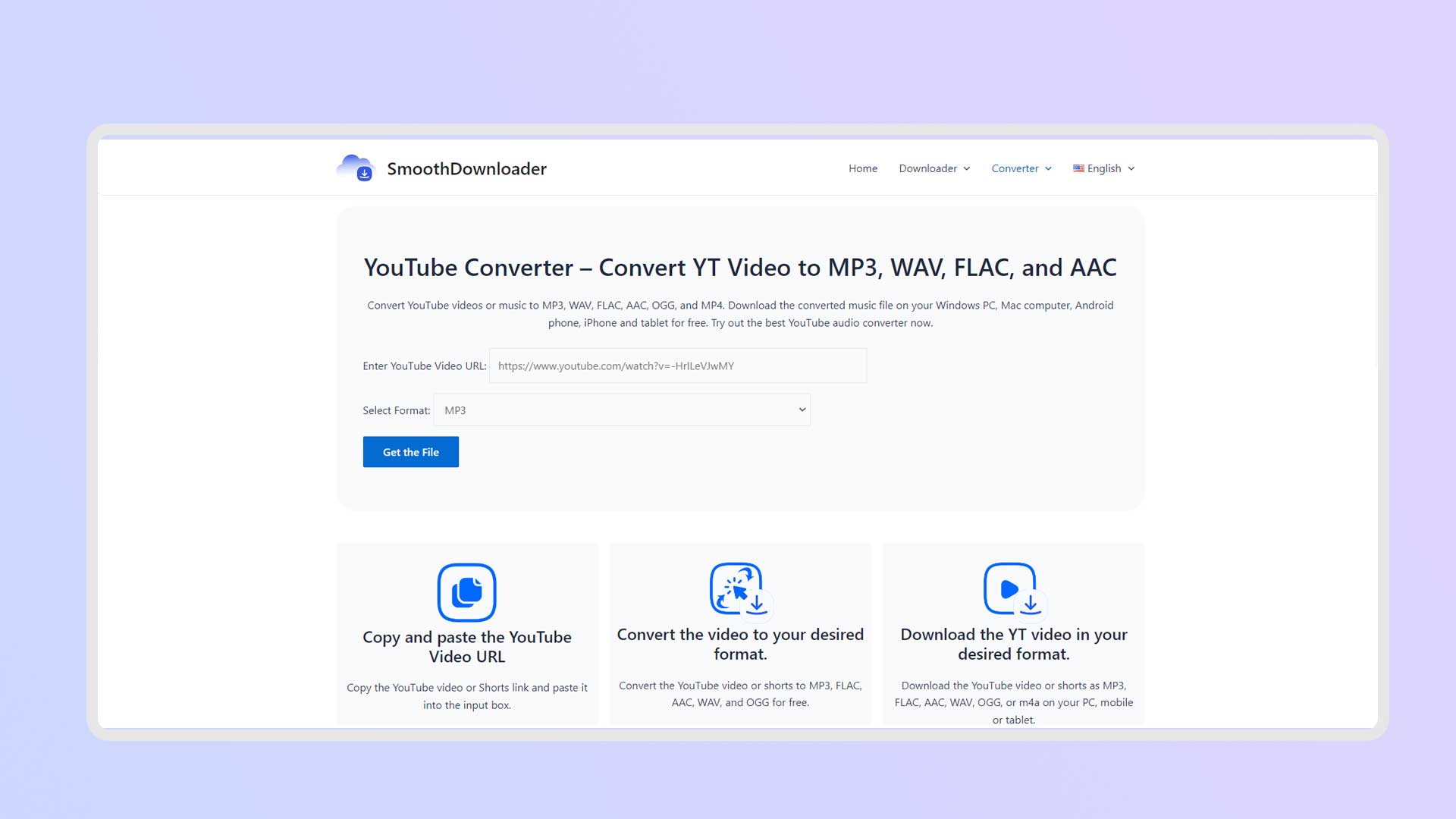 SmoothDownloader YouTube to MP3, WAV, FLAC, and AAC