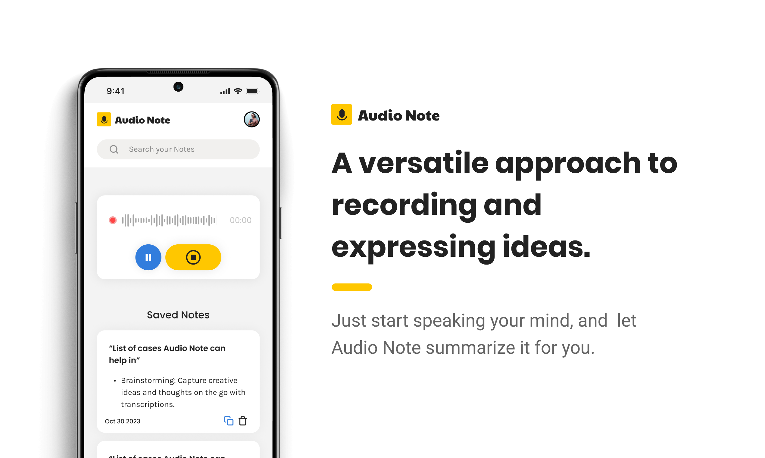 Audio Notes AI Versatile