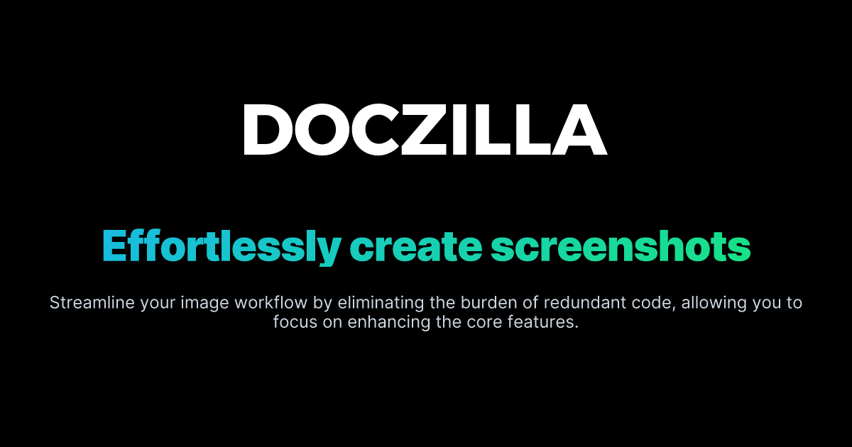 Doczilla Effortlessly create screenshots