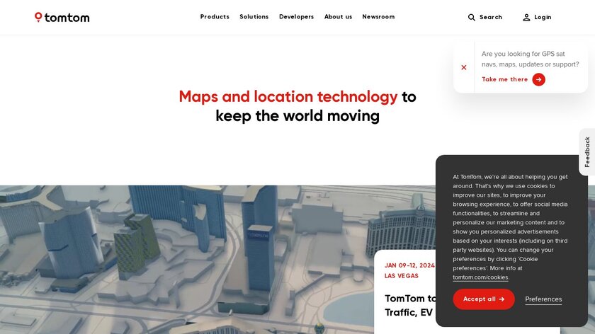 TomTom Landing Page