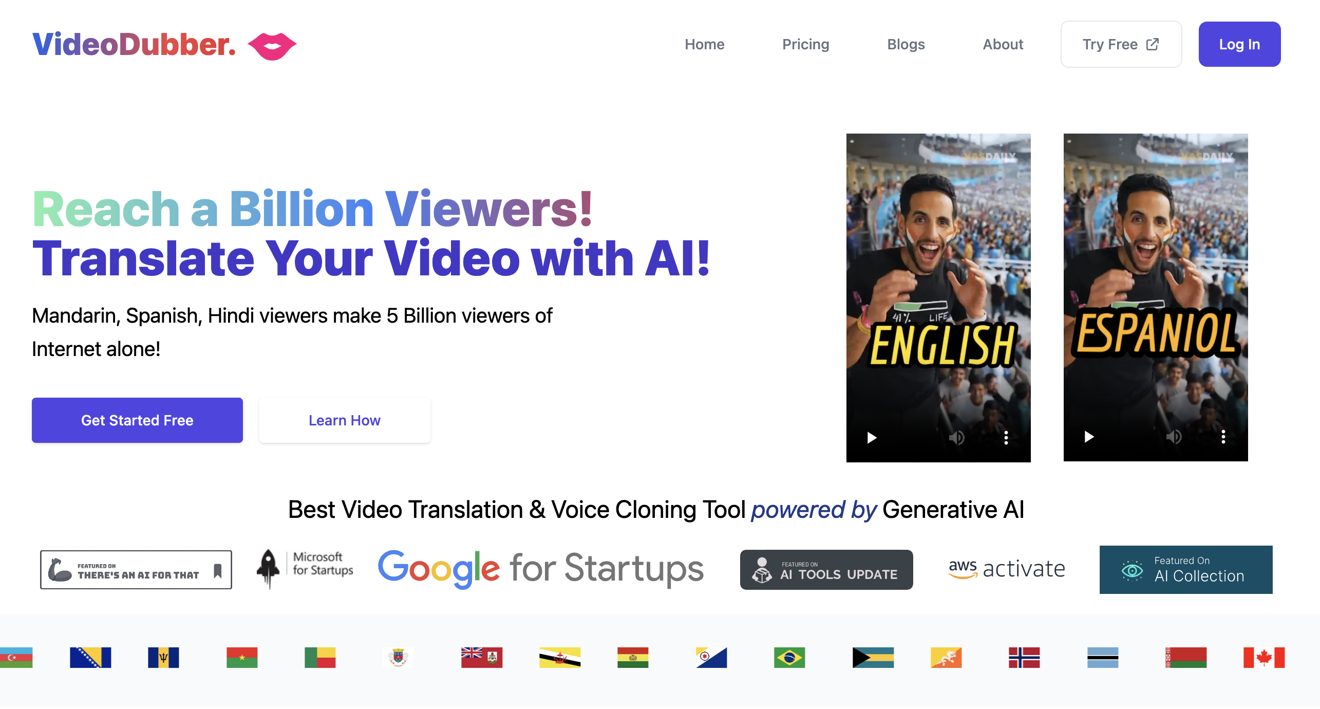VideoDubber AI Translate videos with AI