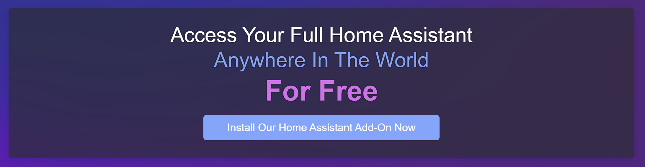 Homeway.io Homeway Free Home Assistant Remote Access
