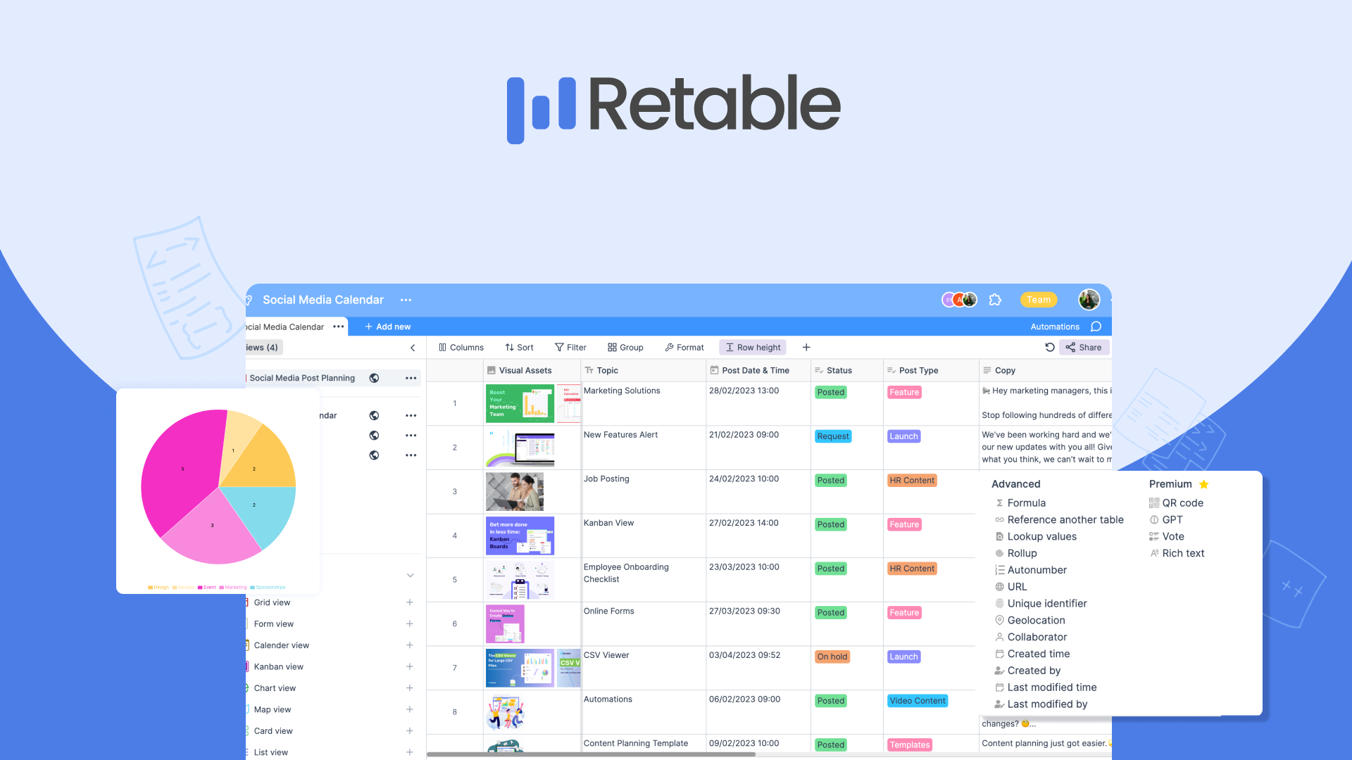 Retable.io Retable | Online Spreadsheet